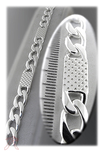 Pulsera plata ley sin piedras cadena rfcia.200_L10148-1