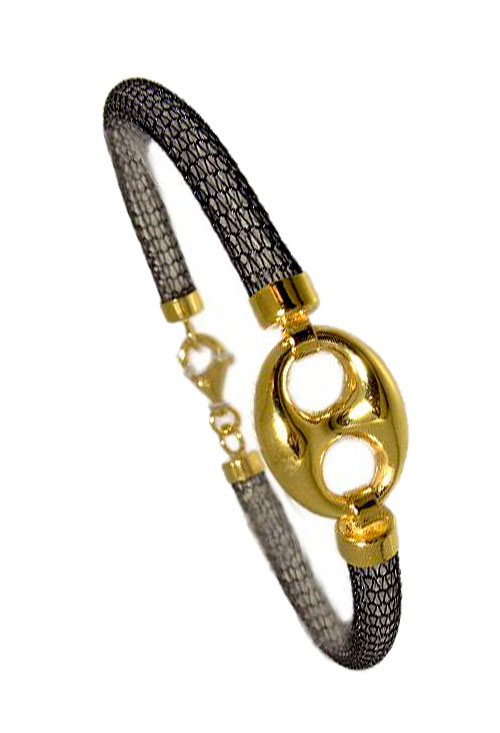 pulsera plata de ley aro rigido con motivo calabrote precio barato joyeria online