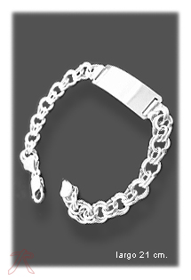 Pulsera plata ley sin piedras esclava rfcia.040_H17