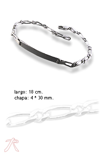 Pulsera plata ley sin piedras esclava rfcia.126_BP(1-1)100CH