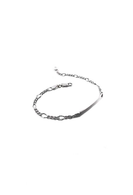 Pulsera plata ley sin piedras esclava rfcia.126_BPR(1-3)80CH