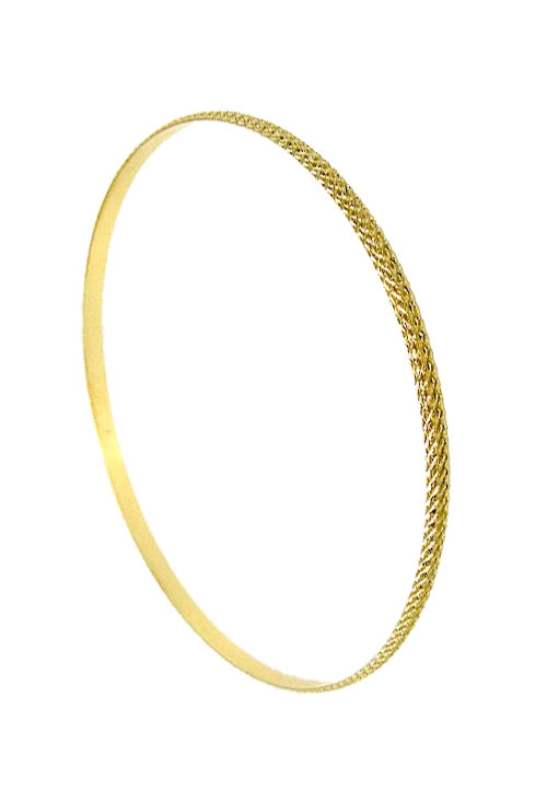 Pulsera plata aro rígido chapado en amarillo 248_0268-A