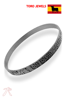 Pulsera plata ley sin piedras rigida rfcia.244_TOJ-30003