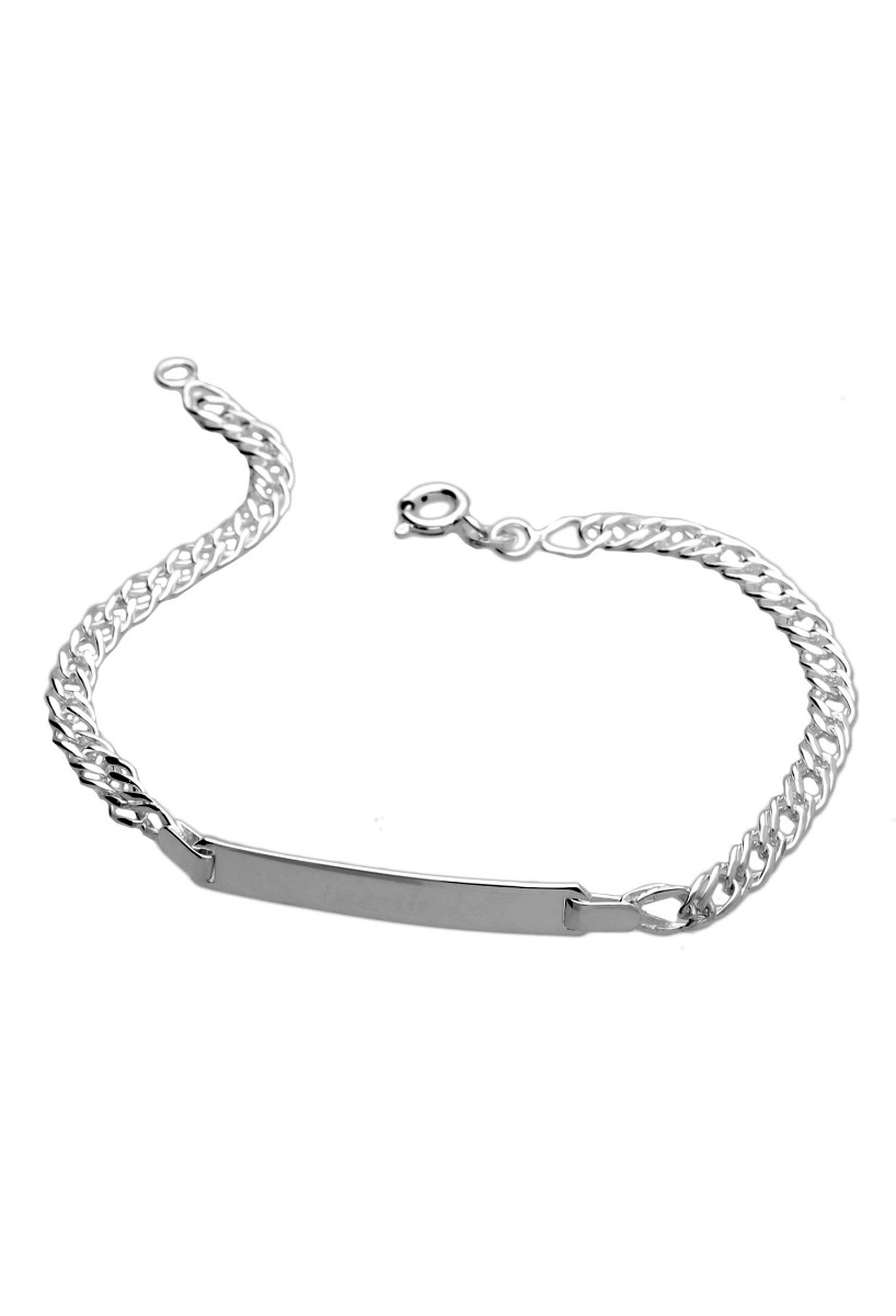 Pulsera plata ley con chapa 126_DROMBO70CH-0
