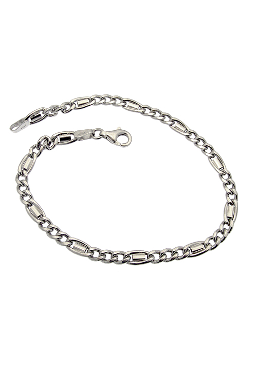 Pulsera de oro blanco eslabones barbados 003_P49481-0