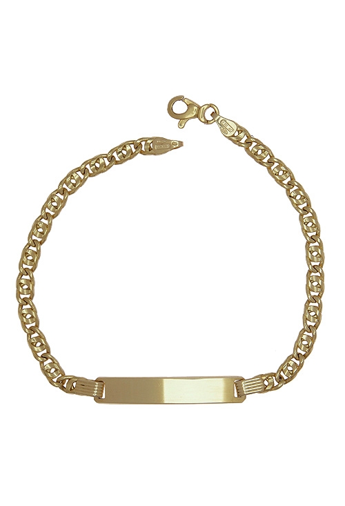 pulsera de oro con chapa para grabar especial 1 Comunión 003_0024