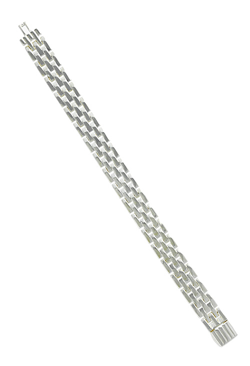 pulsera de plata brazalete tipo panther vista extendida 126_T1051B19SH_03