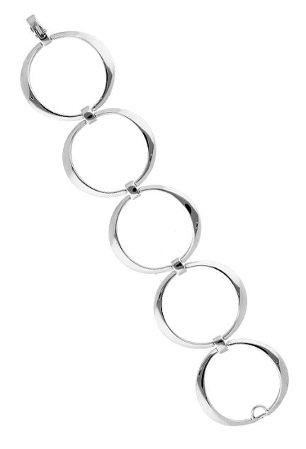 pulsera de plata eslabones circulares vista extendida 200_CL10158-1_01