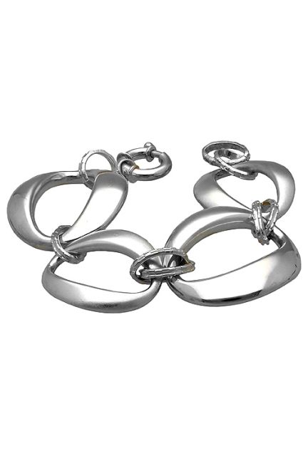 pulsera de plata para mujer eslabones grandes ovalados vista tumbada 200_11102-1_01