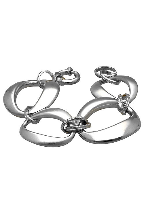 pulsera de plata para mujer eslabones grandes ovalados vista tumbada 200_11102-1_01