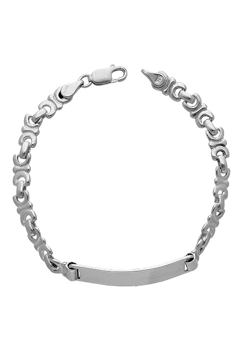 pulsera esclava de plata con eslabones estampados vista cenital precio especial joyeria online 240_ESC-5