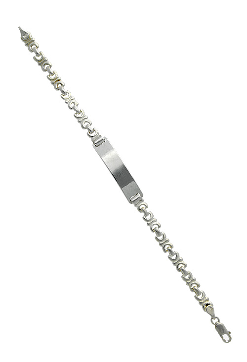 pulsera esclava de plata con eslabones estampados vista extendida precio especial joyeria online 240_ESC-5_03