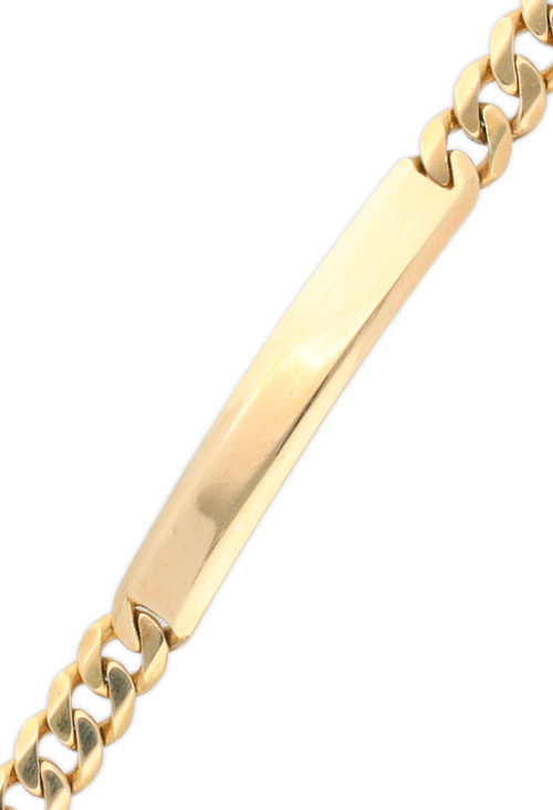 pulsera hombre oro amarillo 18 kilates pulsera maciza con chapa para grabar toma detalle chapa para parrilla web el rubi joyeros