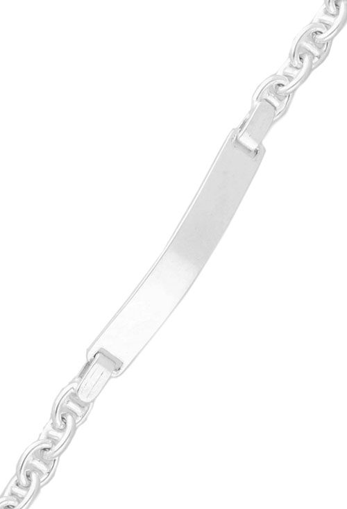 pulsera mujer de plata con chapa para grabar cadena de eslabones foto detalle 240_ESC-3_00