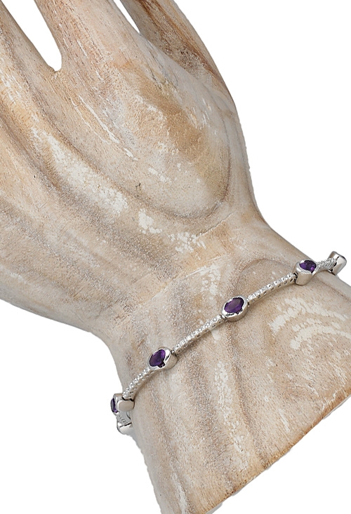 pulsera mujer oro blanco diamantes y amatistas vista modelo 037_PB4296_04