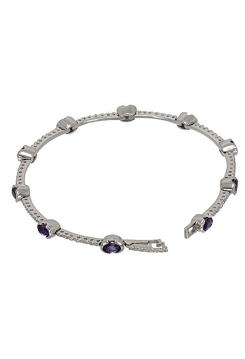 pulsera mujer oro blanco diamantes y amatistas vista posterior 037_PB4296_03