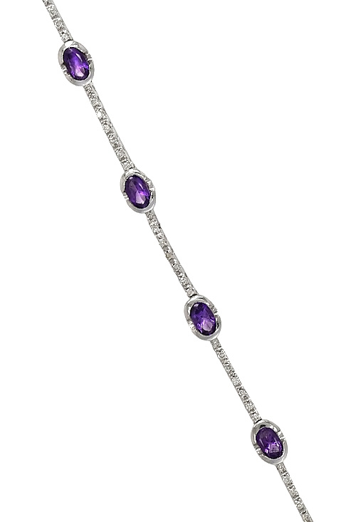 pulsera mujer oro blanco diamantes y amatistas vista tramo 037_PB4296_02