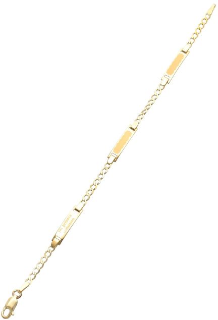 pulsera oro amarillo 18 kilates para comunion vista extendida