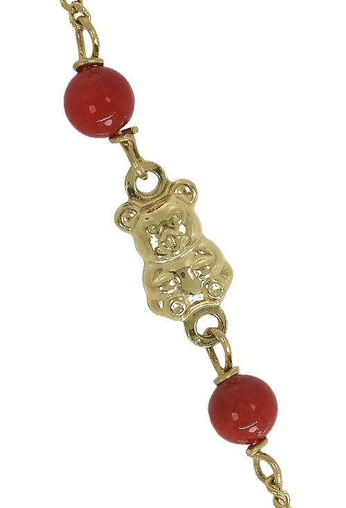 pulsera oro 18 ktes y coral fino vista detalle precio muy barato 041_CORAL-OSO_03