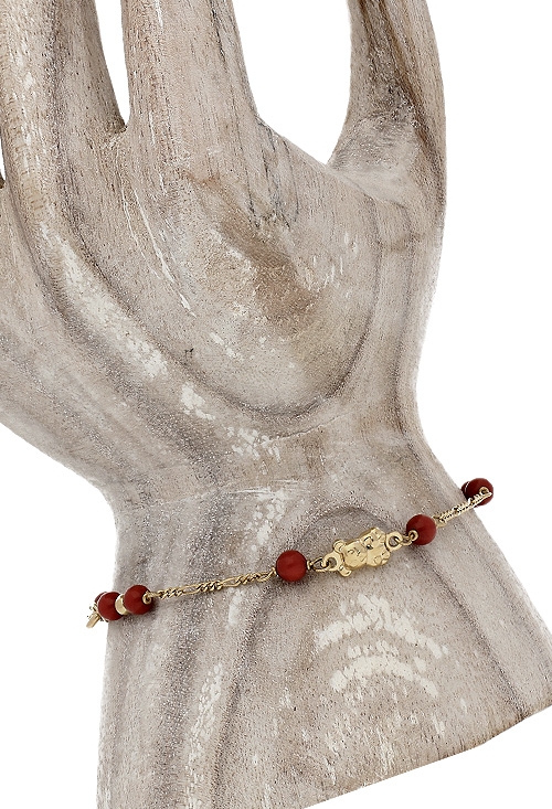 pulsera oro 18 ktes y coral fino vista modelo precio muy barato 041_CORAL-OSO_04
