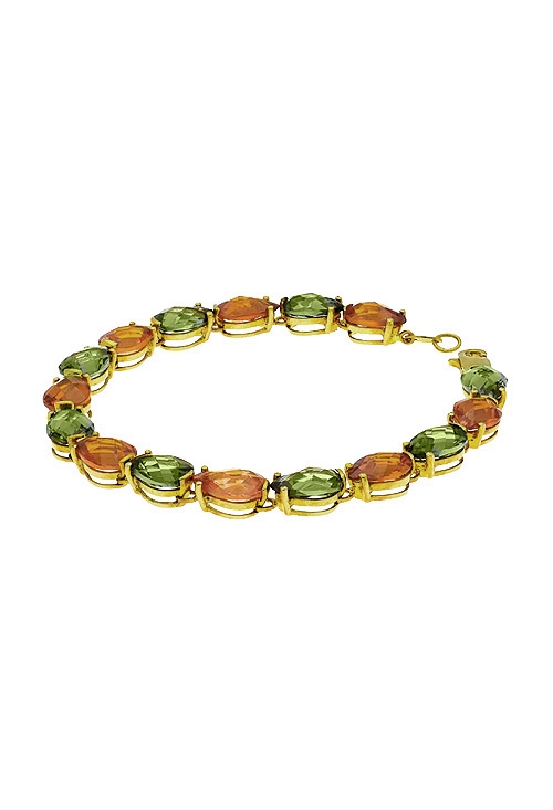 pulsera oro amarillo 18 kilates con piedras preciosas foto cenital 146_4553-2