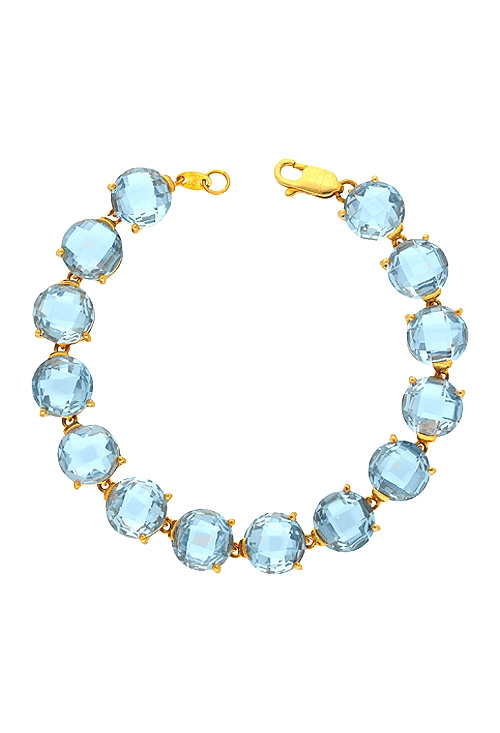 pulsera oro amarillo 18 kilates con topacios azules foto cenital 146_4552