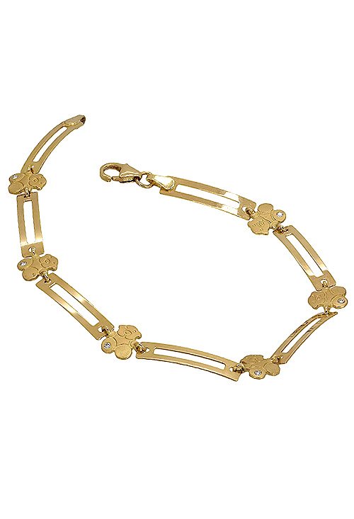 Pulsera oro 1ª ley 750 mmas. (18 k.) Señora eslabones entrepiezas oro amarillo rfcia.045_48306210-19