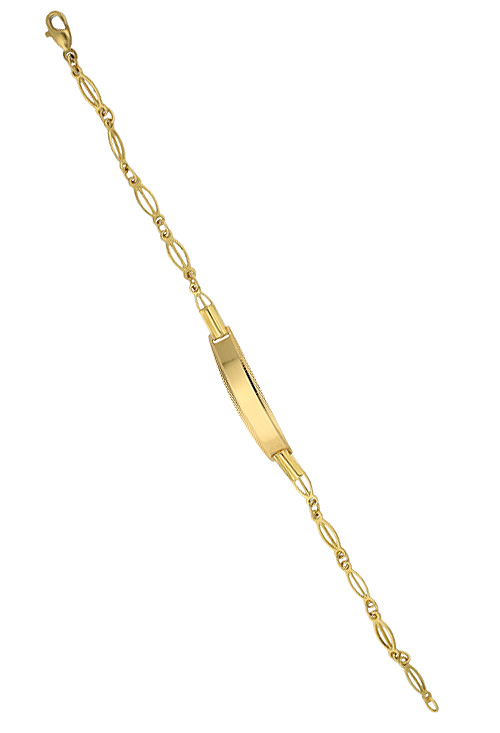 pulsera oro amarillo 18 kilates para comunion tiene chapa para grabar foto extendida 087_0055-121_03