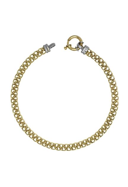 pulsera oro amarillo 18 ktes con topes de oro blanco y reason marinero 003_P49125 vista principal