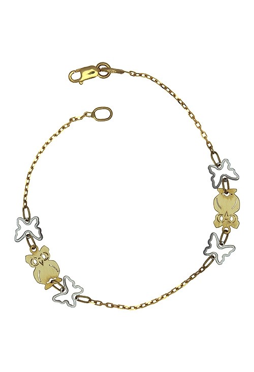 Pulsera oro 1ª ley 750 mmas. (18 k.) niño·niña entrepiezas rfcia.036_P50159