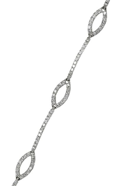 pulsera oro blanco 18 ktes y circonitas modelo mujer foto CC 243_349-00315_03