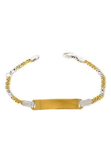 pulsera para bebe plata laminada con oro amarillo foto lateral 243_935-00034_01