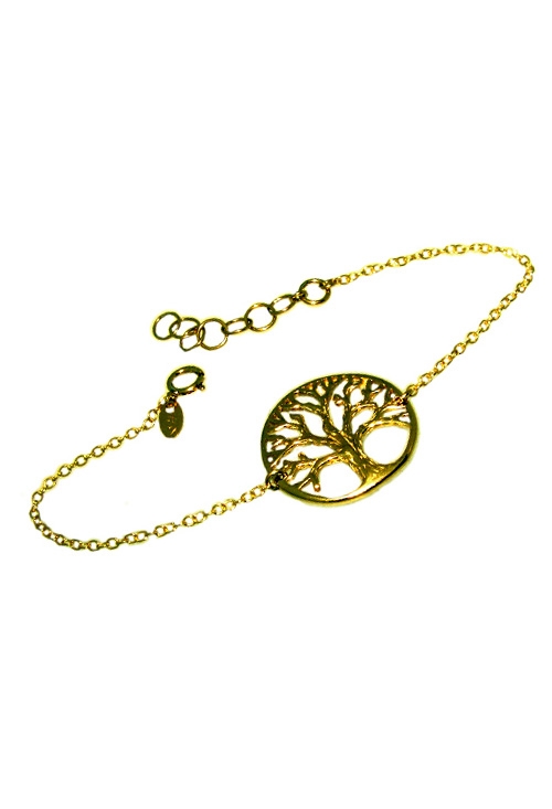pulsera plata chapada oro amarillo arbol de la vida 266-042116-2-1