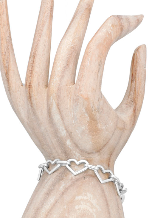 pulsera plata de ley corazones calados vista principal vista maniqui 126_T4225B19SH_02