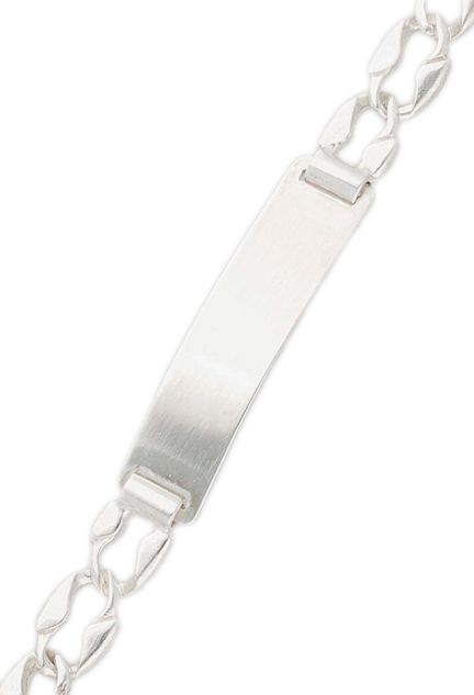 pulsera plata de ley para hombre chapa central para grabar y cadena de eslabones foto detalle precio joyas online