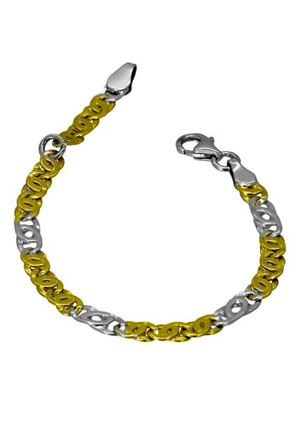Pulsera de plata y oro para niña 243_935-00039