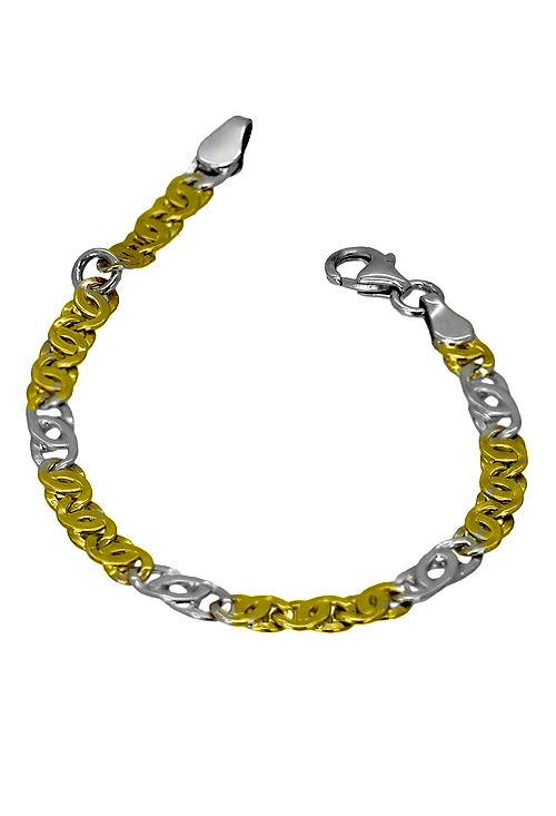 Pulsera de plata y oro para niña 243_935-00039