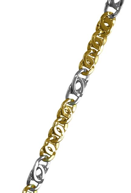 Pulsera de plata y oro para niña 243_935-00039-1