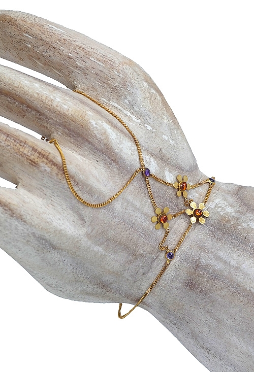 pulsera romana oro amarillo 18K con citrinos y amatistas foto en maniqui 140_PD-8.068_02