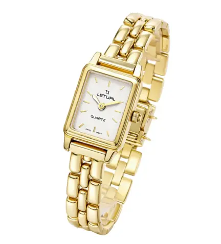 reloj de oro para mujer marca LETUAL 109_T0119_01