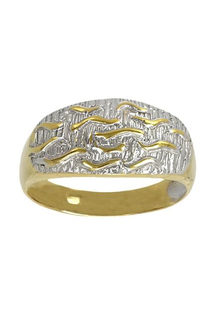 sortija con motivos imitando al agua del mar en oro de ley para mujer a precios baratos