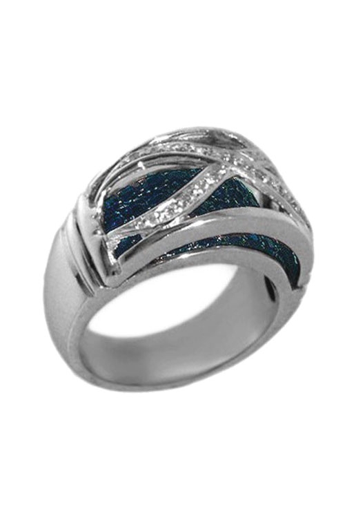 Sortija mujer de oro blanco con diamantes y zafiros - foto 1 - rfcia.067_P000100005