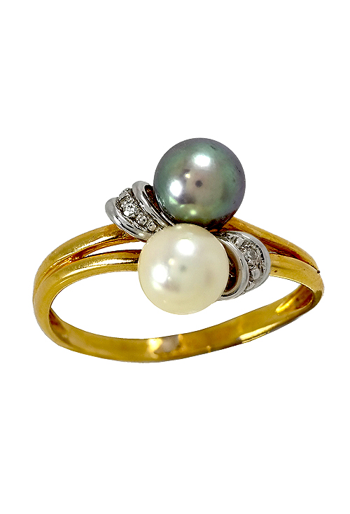 Sortija oro 18 ktes con perlas cultivadas y diamantes - foto 3 - rfcia.037_RP047BB