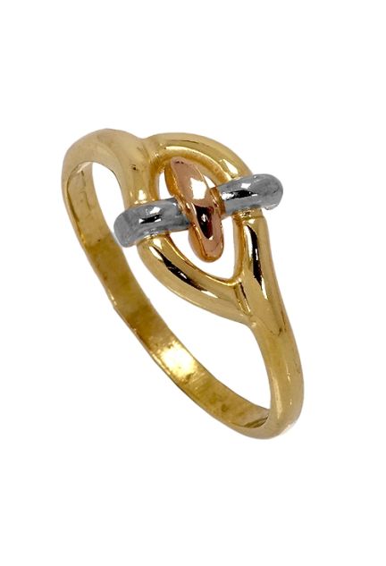 Sortija de oro tricolor 18 kilates para mujer 025_A-01804