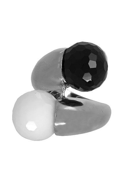 sortija de plata con agatas blancas y negras vista principal precio especial joyeria online 103_NSR470AGATAONIX