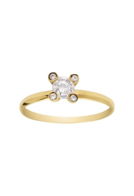 Anillo de oro amarillo con circonitas - foto 3 - rfcia.002_52523-S