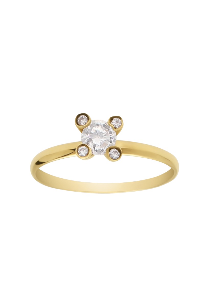 Anillo de oro amarillo con circonitas - foto 3 - rfcia.002_52523-S