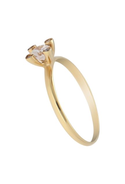 anillo oro amarillo 18 ktes con circones foto toma lateral