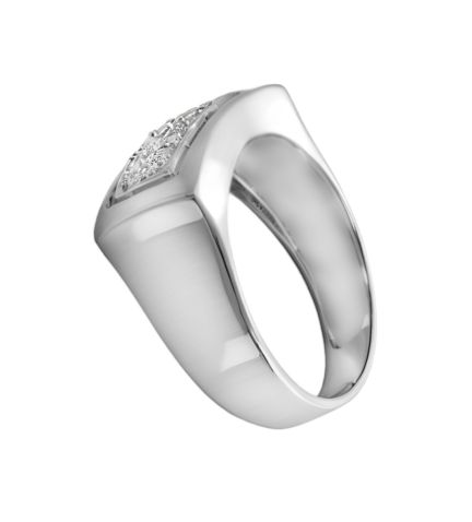 sortija oro blanco con diamantes foto lateral precio con descuento 192_Z0107_01