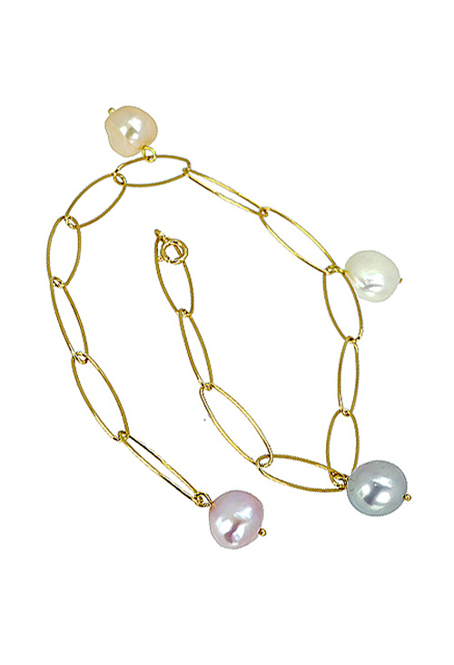 Tobillera en oro de 18 kilates con perlas - foto 1 - rfcia.057_10162